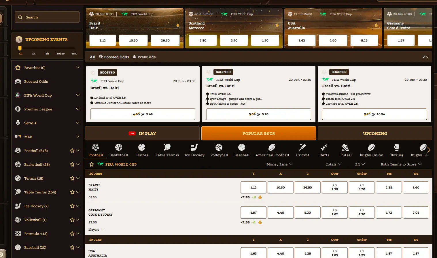 Sportwetten bei Lizaro Casino